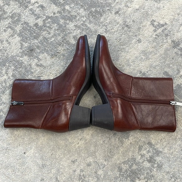 New Munro Tyler Western Ankle Boots Bootie Dark Rust Brown Sz 7.5 Narrow - Picture 10 of 14